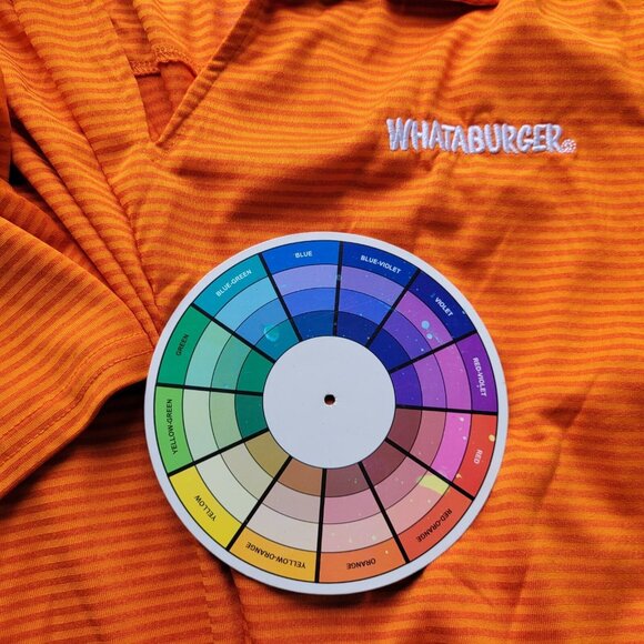 Whataburger Womens Top Extra Large XL Uniform Short Sleeve Collar Orange NOV45E - Picture 7 of 9